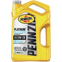 PENNZOIL Motor Oil Platinum Full Syunthetic SAE 5W-20, 550046122, 5 Quart
