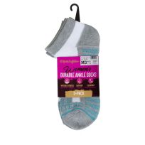 Noble Outfitters Women's Durable Ankle Sock 3-Pack