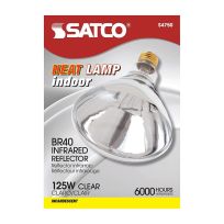 Satco BR40 Indoor Heat Lamp, 125W, S4750