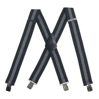 Carhartt Rugged Flex Elastic Two-Tone Suspenders, A000552000118, Black / Steel Stripe, One Size Fits Most
