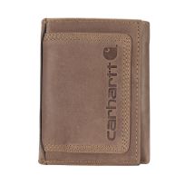 Carhartt Leather Triple-Stitched Trifold Wallet, B000021320199, Brown