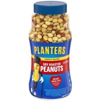 PLANTERS® Lightly Salted Dry Roasted Peanuts, 123283, 16 OZ