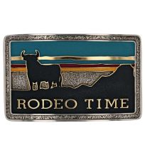 Montana Silversmiths Rodeo Time Southwestern Attitude Belt Buckle, A919DB