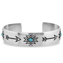Montana Silversmiths Only Forward Turquoise Silver Cuff, BC5034