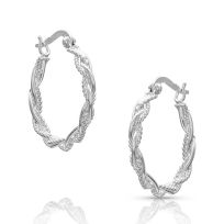 Montana Silversmiths Braided Rope Hoop Earrings, ER4580