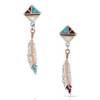 Montana Silversmiths American Legends Feather Earrings, ER4823