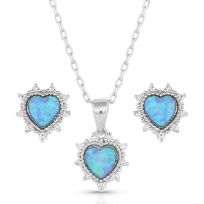 Montana Silversmiths Royal Heart Opal Jewelry Set, JS5289