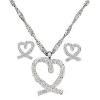 Montana Silversmiths A Caring Heart in Clear Rhinsestones Jewelry Set, JS744