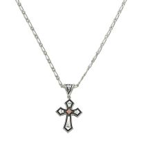 Montana Silversmiths Antique Copper Diamon Cross Necklace, NC1161