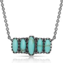 Montana Silversmiths Turquoise Quint Bar Necklace, NC4772