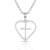 Montana Silversmiths Faith Within Heart Necklace, NC5327