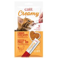 Catit Creamy Treat, Chickn / Livr, 5-Pack, 44471, 0.5 OZ Bag