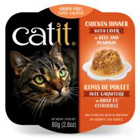 Catit Chicken Dinner with Beef n Pumpkin, 44703, 2.8 OZ Pouch