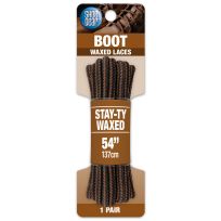 Shoe Gear Waxed Boot Laces, 1N311-14, Black / Brown, 54 IN