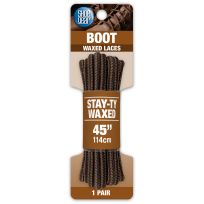 Shoe Gear Waxed Boot Laces, 1N311-22, Black / Brown, 45 IN