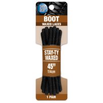 Shoe Gear Waxed Boot Laces, 1N311-23, Black / Brown, 45 IN