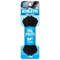 Shoe Gear Oval Athletic Laces, 1N340-24, Black, 54 IN