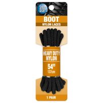 Shoe Gear Boot Laces Round, 1N312-34, Black, 54 IN
