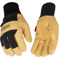 Kinco Men's Lined Grain Pigskin Palm with Knit Wrist