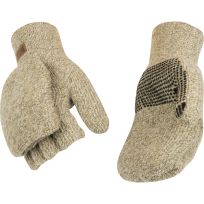 Kinco Men's Alyeska Lined Knit Shell Half-Finger with Convertible Mitt Hood