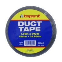 Tape-It Duct Tape, Black, 60-Yards, D60AC