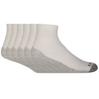 Dickies DRI-TECH Quarter Socks, 6-Pack, I11740-100, White, 6 - 12
