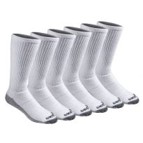 Dickies DRI-TECH Crew Socks, 6-Pack, I610001-100, White, 10 - 13