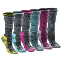 Dickies DRI-TECH Crew Socks, 6-Pack, I61004-002, Assorted, 6 - 9