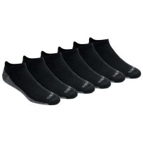 Dickies DRI-TECH No Show Socks, 6-Pack, I62001-001, Black, 6 - 12