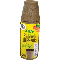 Jiffy 2 IN Round Peat Pots, 12-Pack, JP212