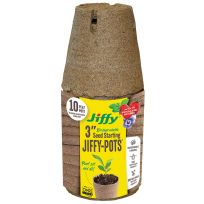Jiffy 3 IN Round Peat Pots, 10-Pack, JP310