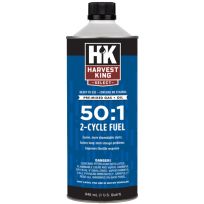 Harvest King 2-Cycle Fuel 50:1 Pre-Mixed Gas + Oil, HKS506, 1 Quart