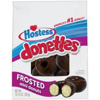 Hostess Frosted Mini DONETTES Bag, Chocolate Breakfast Treats, 002, 10.75 OZ