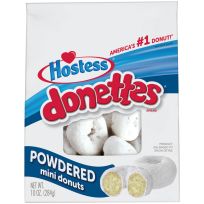Hostess Powdered DONETTES Bag, Sugar Mini Donuts, 004, 10 OZ