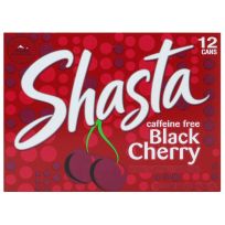 Shasta Black Cherry Caffeine Free, 12-Pack, 01021014, 12 OZ