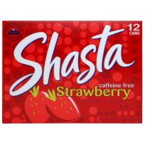 Shasta Strawberry Caffeine Free, 12-Pack, 01021219, 12 OZ