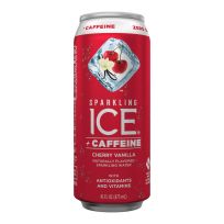 Sparkling Ice Caffeine Cherry Vanilla Sparkling Water, 716288, 16 OZ