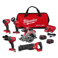 Milwaukee Tool 5-Tool Combo Kit, M-18 Fuel, 3697-25
