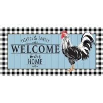 Evergreen Black and White Rooster Sassafras Switch Mat, 431962