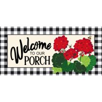 Evergreen Welcome to Our Porch Geraniums Sassafras Switch Mat, 431808