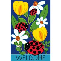 Evergreen Ladybug Friends Garden Applique Flag, 169134