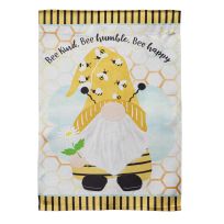 Evergreen Bee Humble Bee Gnome Garden Lustre Flag, 14LU10924