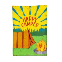 Evergreen Happy Camper Garden Applique Flag, 169513