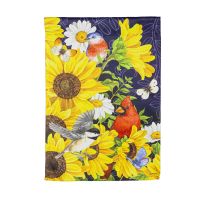 Evergreen Sunflower Glory Garden Suede Flag, 14S10913