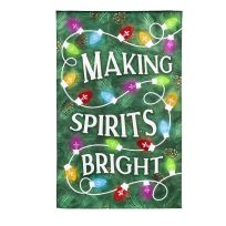 Evergreen Making Spirits Bright House Applique Flag, 159341