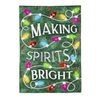 Evergreen Making Spirits Bright Garden Applique Flag, 169341