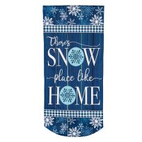 Evergreen Snow Place Like Home Everlasting Impressions Textile Decor, 14L10541XL