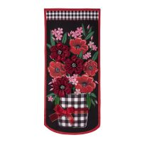 Evergreen Spring Flowers with Check Everlasting Impressions Textile Decor, 14L10647XL