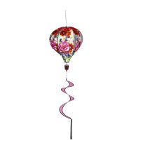 Evergreen Divided Floral Burlap Balloon Spinner, 45BB466