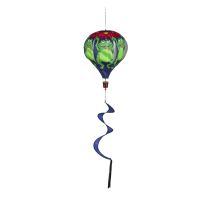 Evergreen Jumping Frog Burlap Balloon Spinner, 45BB502